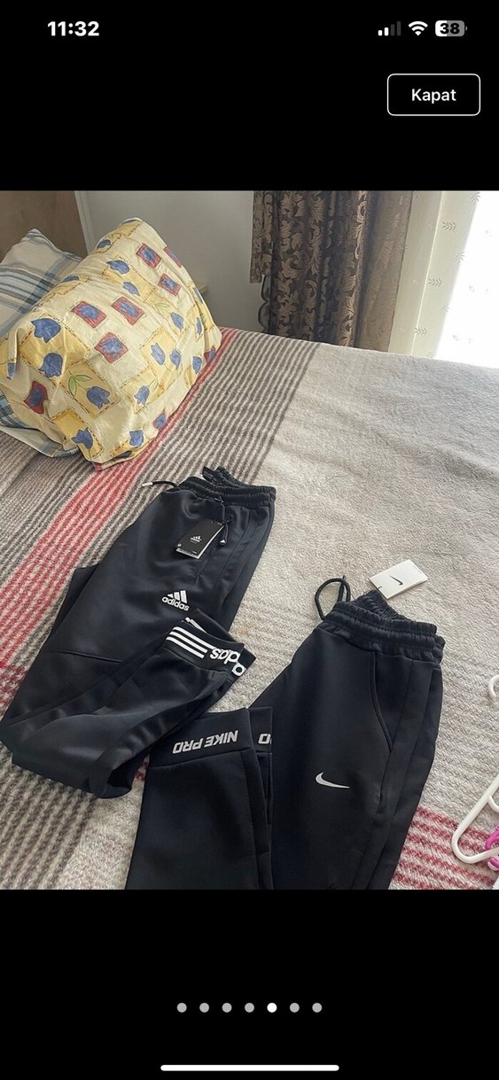 Erkek Siyah Adidas Fermuarlı Eşofman Altı - Görsel 4