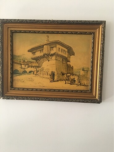  Beden Antika ahşap tablo