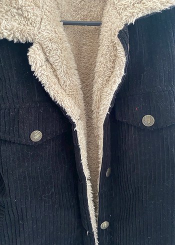 Düğmeli Siyah Kadın  Ceket - Görsel 4