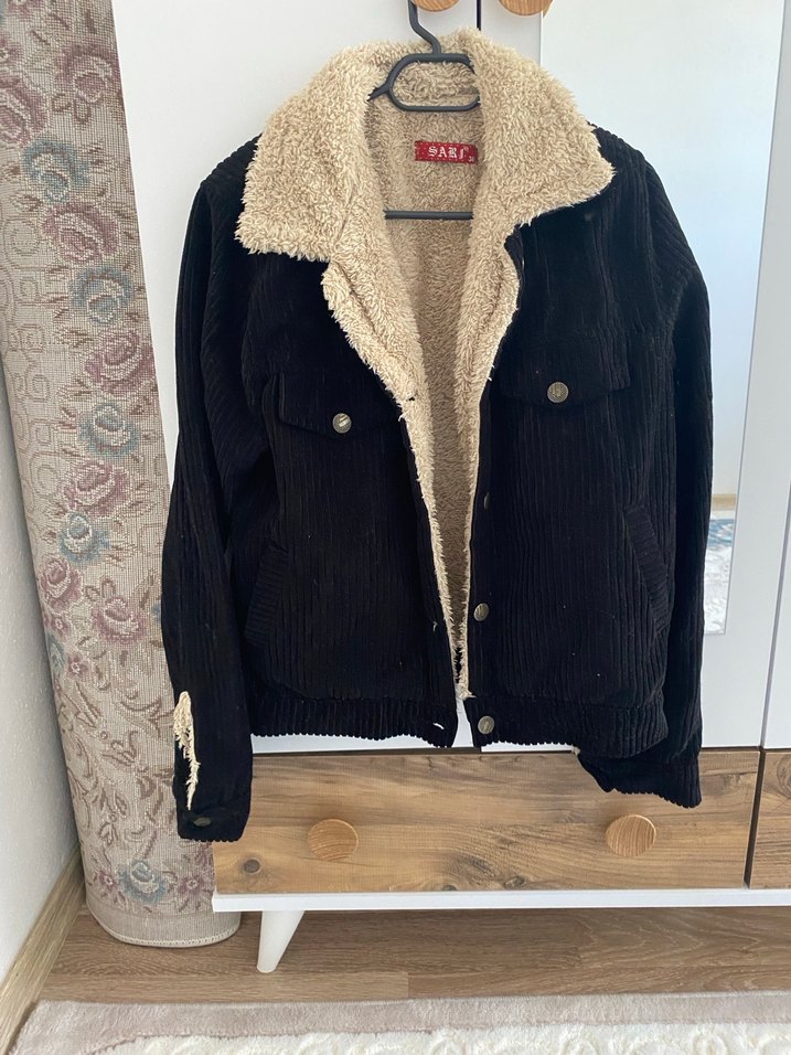 Düğmeli Siyah Kadın  Ceket - Görsel 2