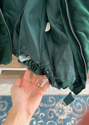 Yeşil Kadın Mont - Görsel 5