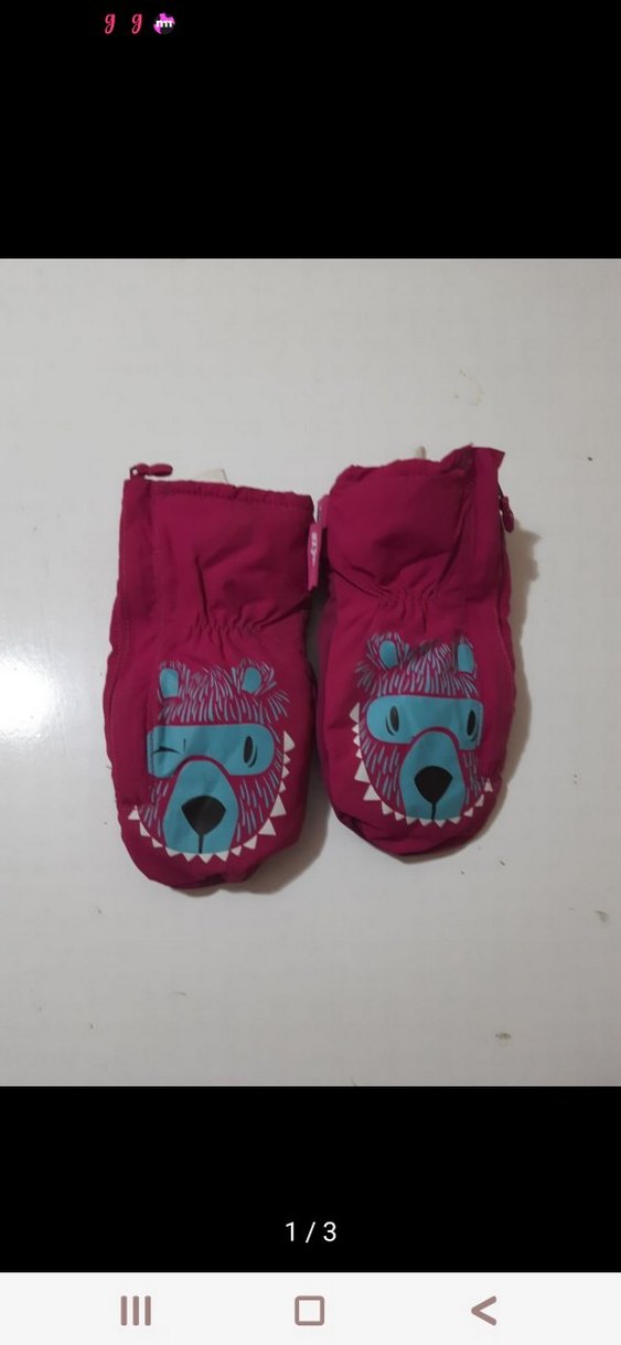 Kız Çocuk Pembe decathlon eldiven - Görsel 3