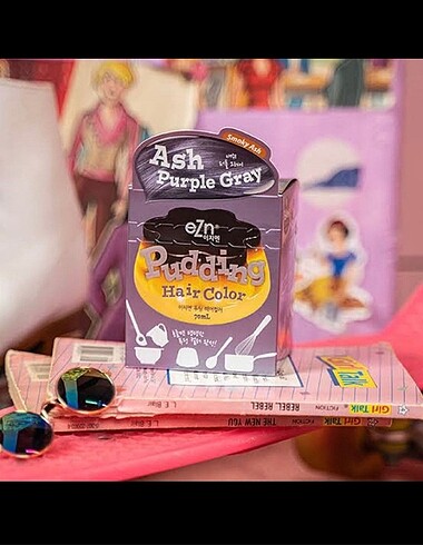 EZN Pudding Hair Color-Ash Purple Gray - Görsel 3