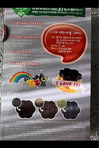 EZN Pudding Hair Color-Ash Purple Gray - Görsel 5