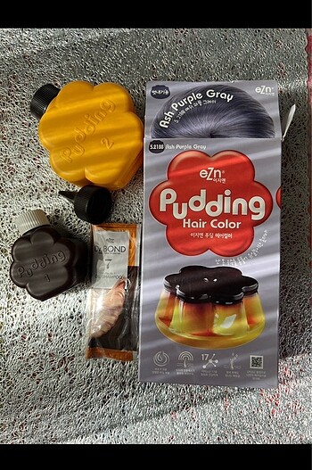 EZN Pudding Hair Color-Ash Purple Gray - Görsel 4