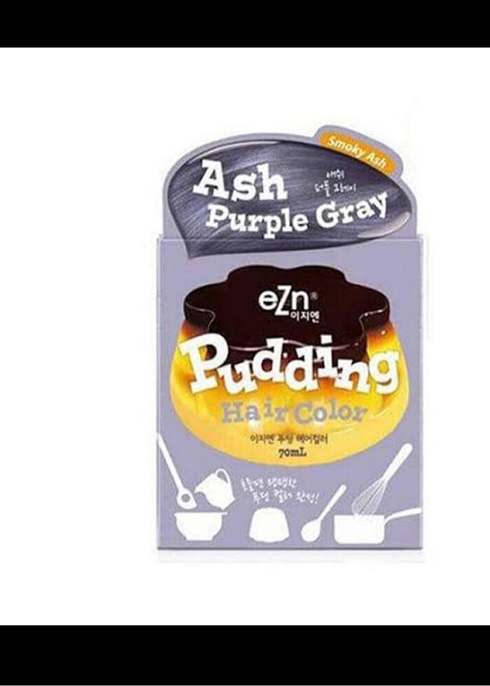 EZN Pudding Hair Color-Ash Purple Gray - Görsel 2
