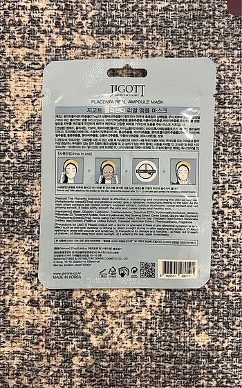 Beden Jigott Placenta Real Ampoule Mask