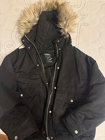 Pull and Bear pull and bear siyah mont kaban