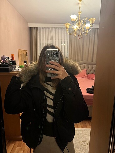 s Beden pull and bear siyah mont kaban