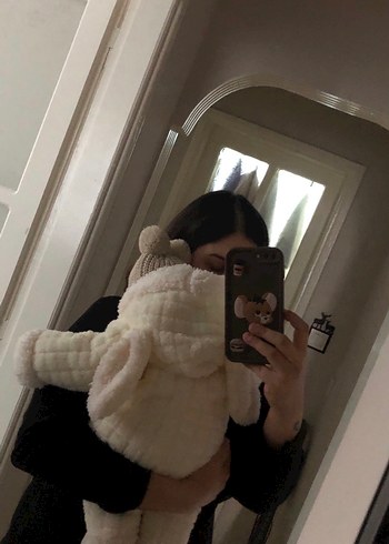 Bebek unisex Beyaz Kürklü Tulumu - Görsel 7