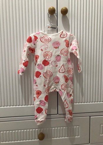 Renkli Baskılı Fermuarlı Bebek Kız Tulumu - Görsel 2