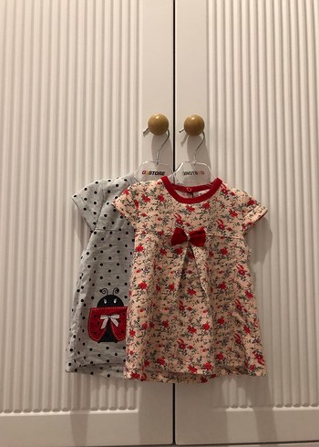 Kız Çocuk Gri Puantiyeli Elbise - Görsel 2