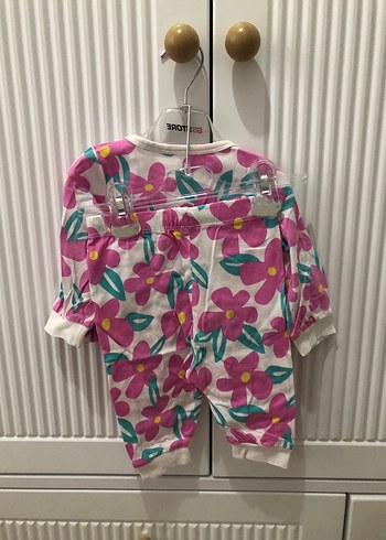 Renkli Çiçek Desenli Bebek Kız Takımı - Görsel 2