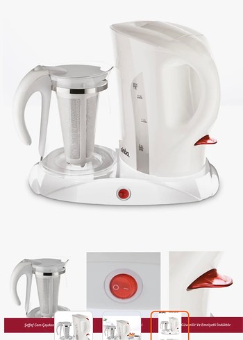 Simbo SK-2389 Cam Demlikli Çay Makinesi - Görsel 3