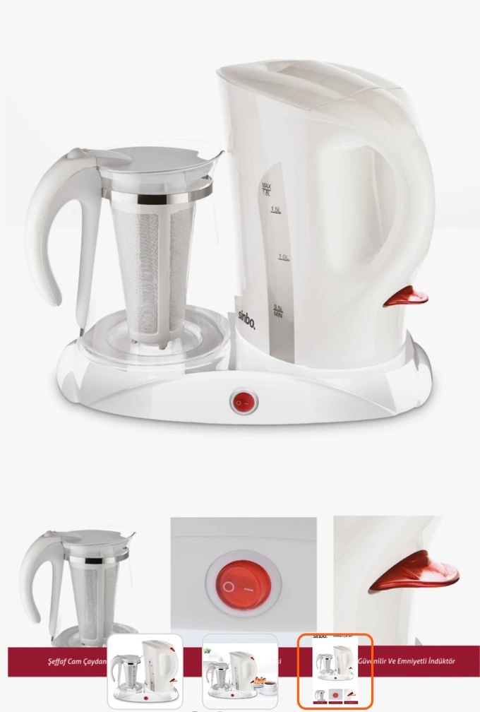 Simbo SK-2389 Cam Demlikli Çay Makinesi - Görsel 3