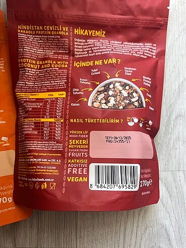 xs Beden Fellas granola 2li