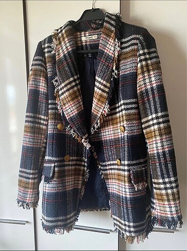 Ekose Blazer Ceket