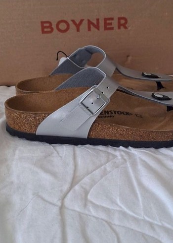 Birkenstock Gri Kadın Terlikler Tokalı