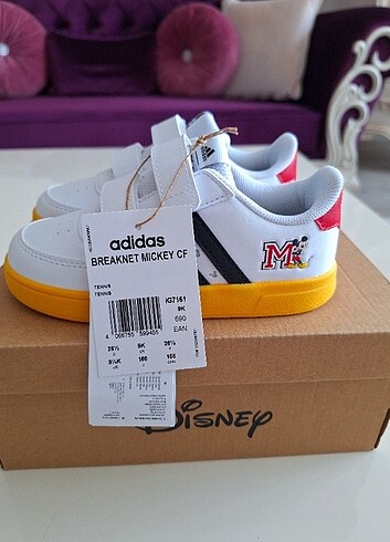 26 Beden beyaz Renk adidas Breaknet X Disney Mickey Mouse Çocuk