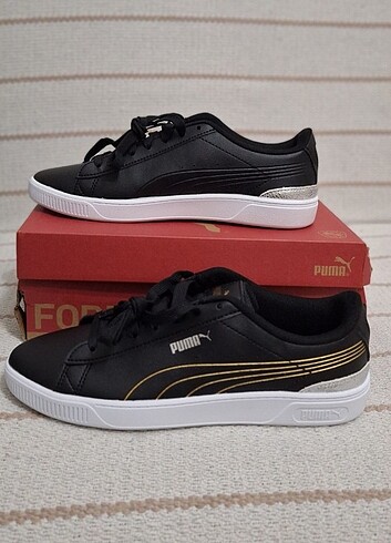 Puma Vikky V3 Metallic Shine Kadın Siyah Sneaker