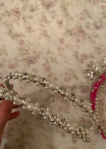 Boncuklu Vintage Bohem Taç Seti 3 adet taç - Görsel 4