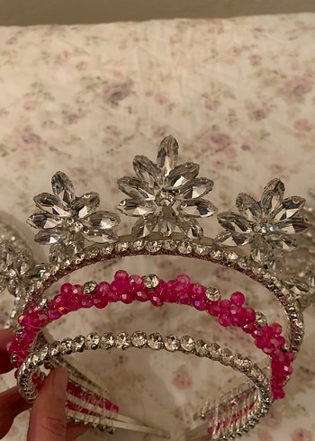 Boncuklu Vintage Bohem Taç Seti 3 adet taç - Görsel 3