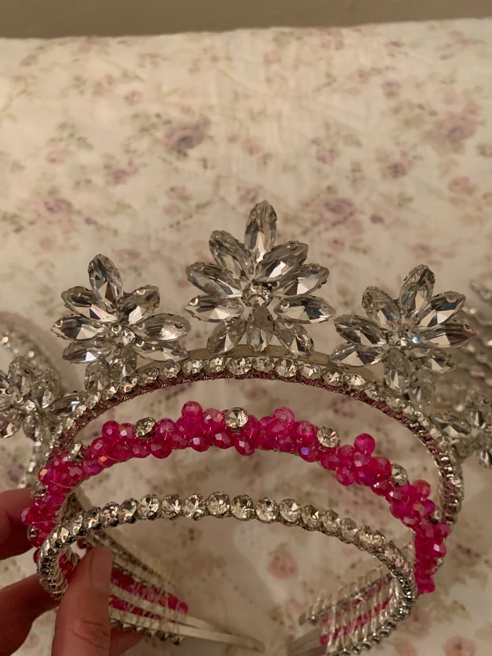 Boncuklu Vintage Bohem Taç Seti 3 adet taç - Görsel 3