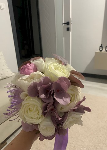 Mor Kurdeleli Bohem Düğün Çiçeği - Görsel 2