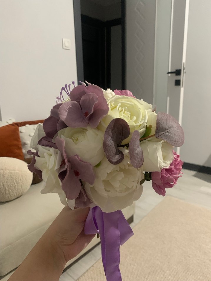 Mor Kurdeleli Bohem Düğün Çiçeği - Görsel 4