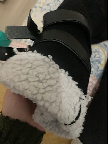 Süet kürklü biker ceket - Görsel 4