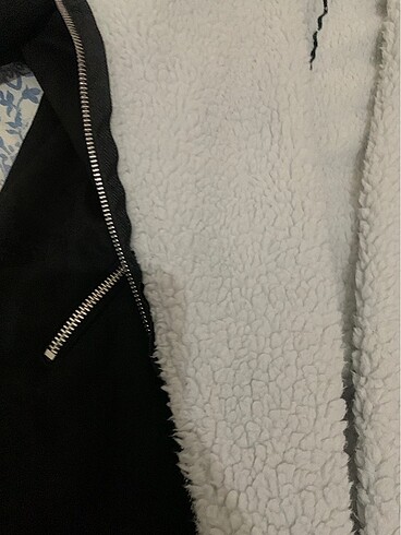 Süet kürklü biker ceket - Görsel 5