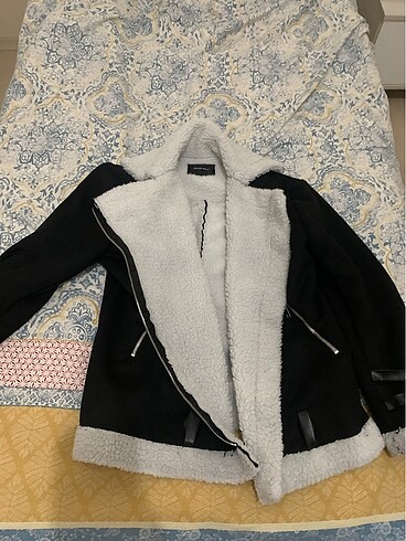 Süet kürklü biker ceket - Görsel 6