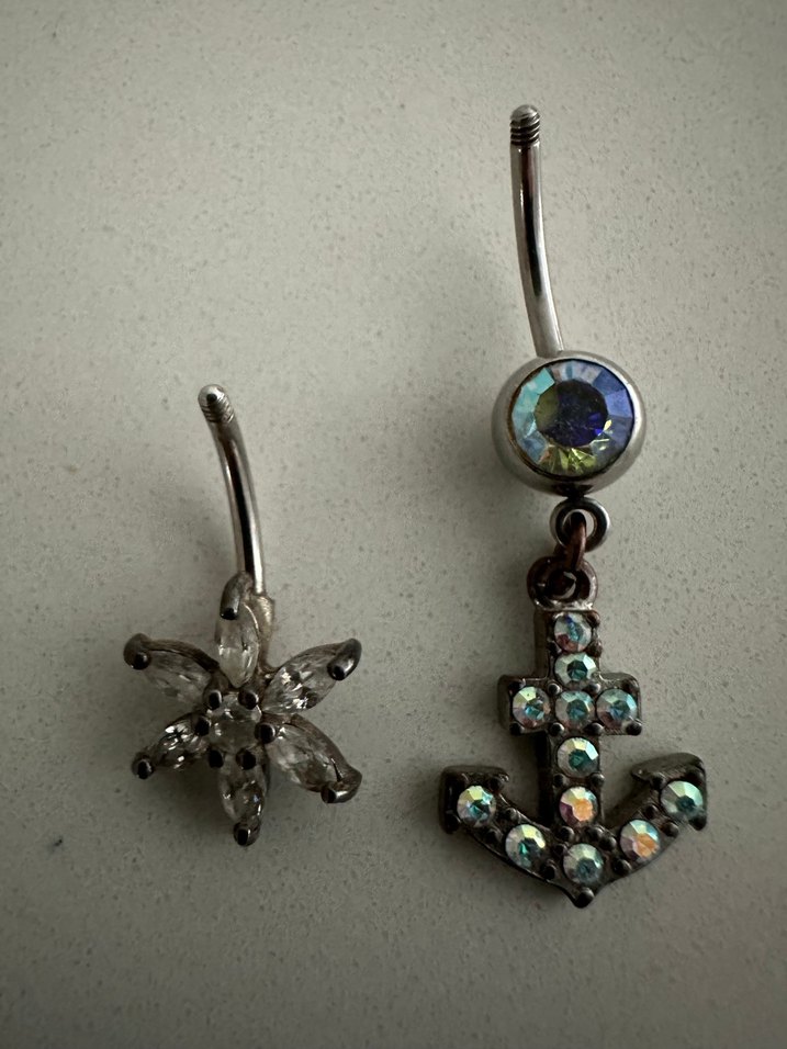 Boncuklu Çok Renkli Kadın Göbek Piercingi - Görsel 2