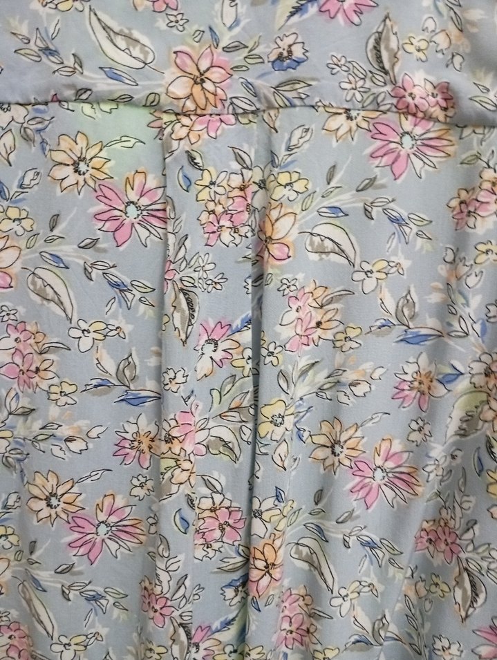 Gri Çiçek Desenli Hamile Bohem Bluz - Görsel 3