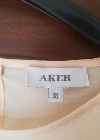 Bej Kadın Midi Tunik, Uzun Kollu, Kuşaklı - Görsel 2