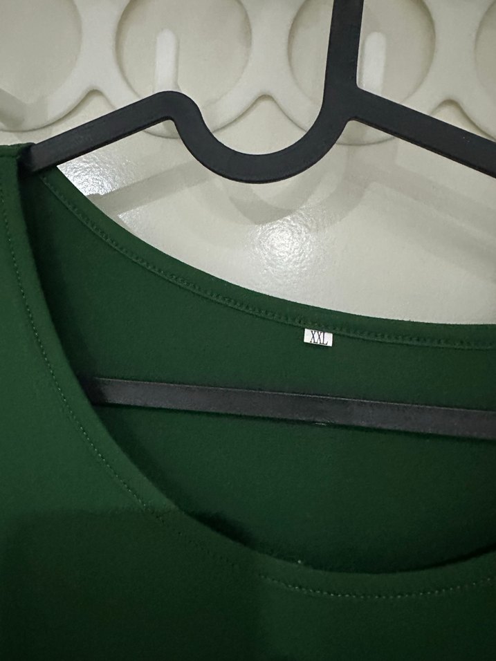 Bohem Kemerli Uzun Yeşil Elbise - Görsel 4