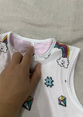 Renkli Unicorn Desenli Bebek Uyku Tulumu - Görsel 3