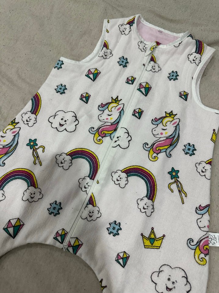Renkli Unicorn Desenli Bebek Uyku Tulumu - Görsel 2
