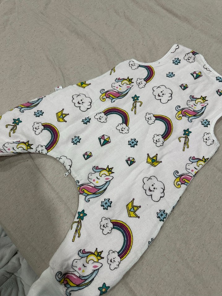 Renkli Unicorn Desenli Bebek Uyku Tulumu - Görsel 4