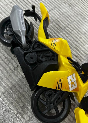 Sarı Oyuncak Motorsiklet ve İş Makinesi - Görsel 8