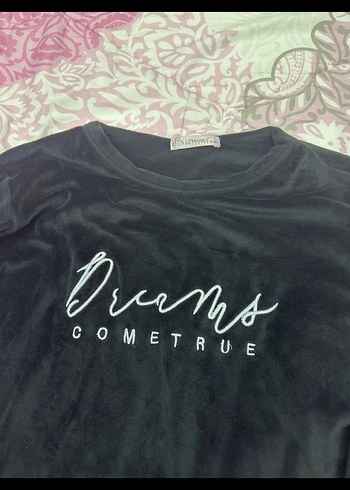 Kadın Siyah Uzun Kollu Baskılı Pijama Takımı - Görsel 3