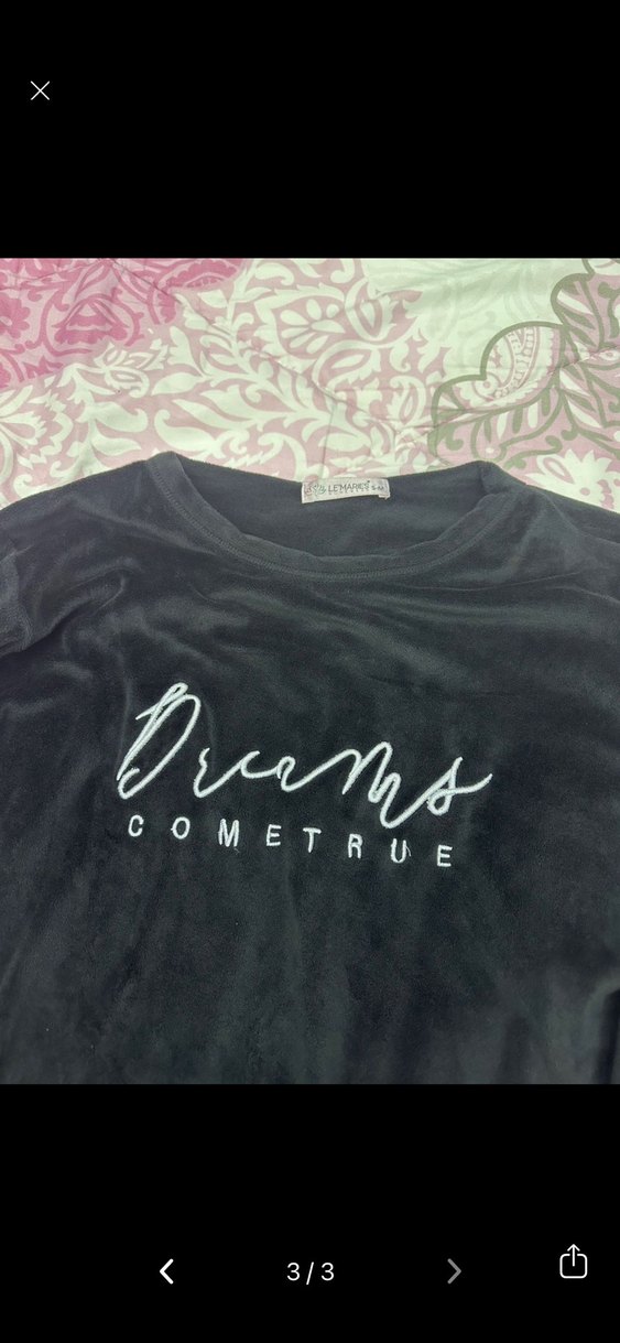 Kadın Siyah Uzun Kollu Baskılı Pijama Takımı - Görsel 3