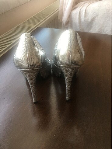 36 Beden gri Renk Gümüş Stiletto