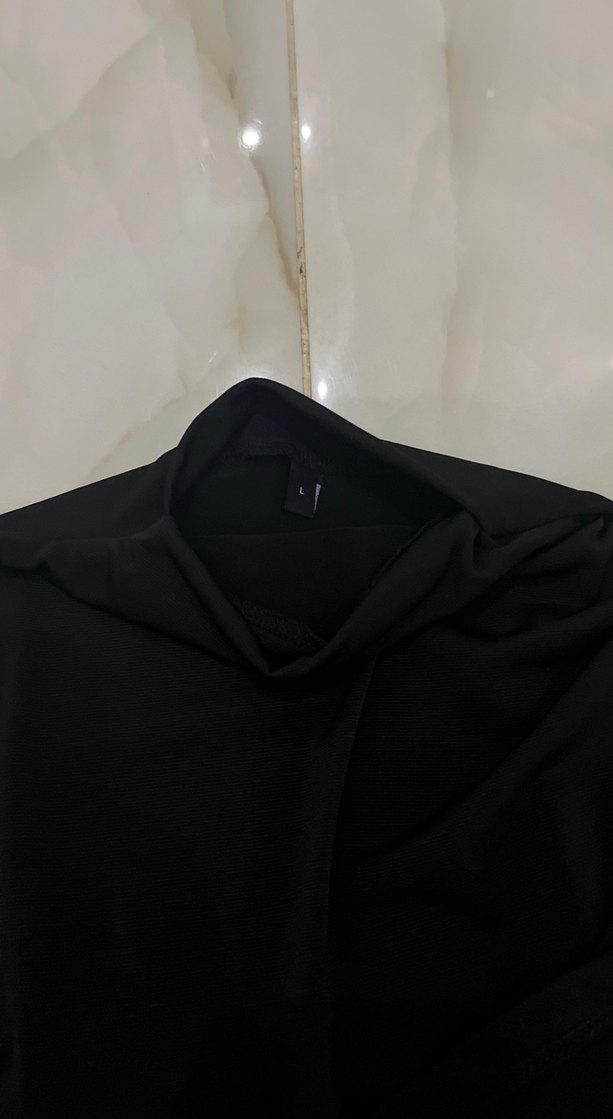 Düğmeli Siyah Hamile Uzun Kollu Bluz - Görsel 4