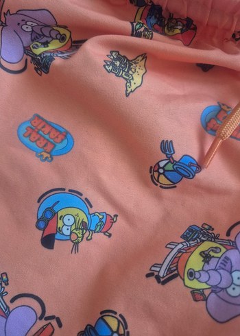 Erkek Çocuk Turuncu Desenli Mayo Şort - Görsel 5