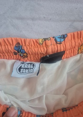 Erkek Çocuk Turuncu Desenli Mayo Şort - Görsel 3