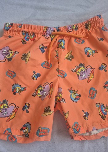 Erkek Çocuk Turuncu Desenli Mayo Şort - Görsel 2
