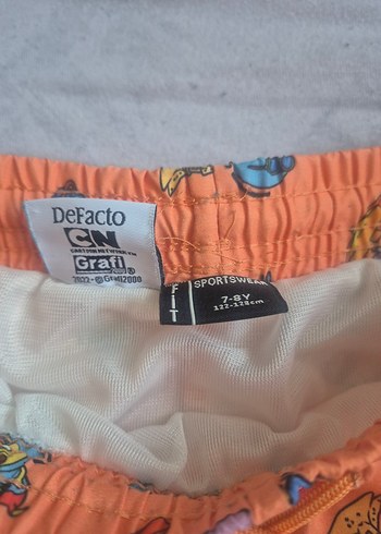 Erkek Çocuk Turuncu Desenli Mayo Şort - Görsel 4