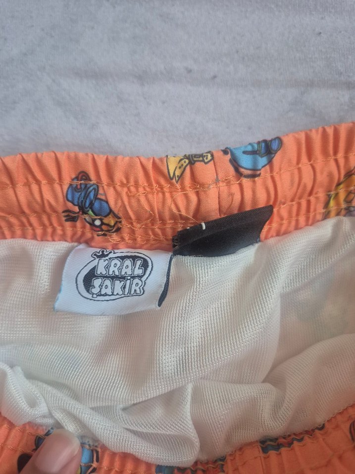 Erkek Çocuk Turuncu Desenli Mayo Şort - Görsel 3