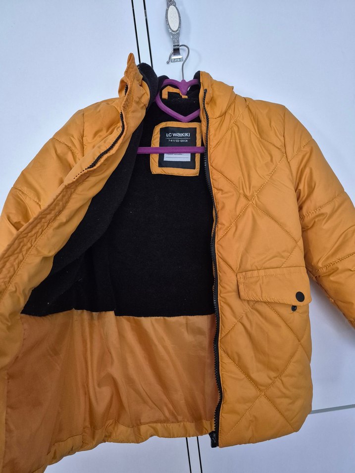 Erkek Çocuk Sarı Fermuarlı Mont - Görsel 3